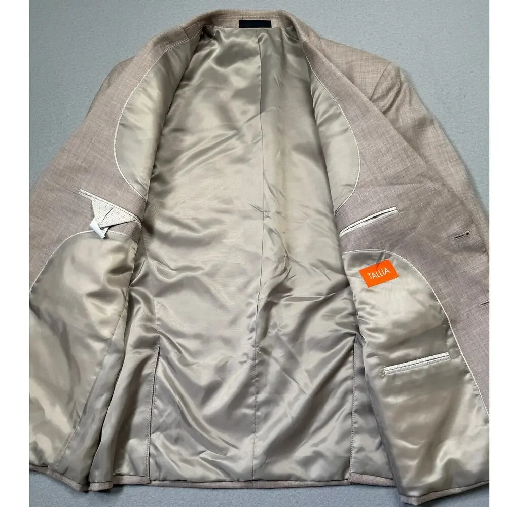 Tallia Men's Classic-Fit Suit Separate Jacket Tan 40S $360